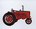 Red Farm Tractor Iron on Embroidered Patch