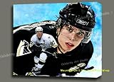 SIDNEY CROSBY Pittsburgh Penguins ORG Painting Art Canvas Mounted W Gallery Wrap Style 24X22X1.5"