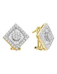 1.43CTW DIAMOND FLOWER EARRING