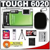 Olympus Stylus Tough 6020 Shockproof & Waterproof Digital Camera (Green) + 4GB Card + Case + LI-50B Battery + Accessory Kit