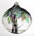 Kitras Art Glass - STRENGTH TREE OF ENCHANTMENT WITCH BALL - Old English - Hand Blown Glass Hanging Ornament-OR-TREE-06-ST