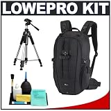 Lowepro Primus Minimus AW Camera Backpack (Black) + Tripod + Accessory Kit for Canon Rebel XSi, XS, XTi, 40D, Nikon D40, D60, D80, D200, D300, D700, Olympus Evolt E-410, E-420, E-510, E-520, and Sony Alpha A200, A300, A350, A700 Digital SLR Cameras