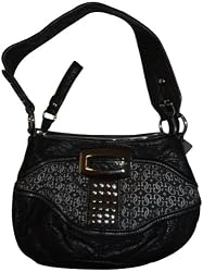Women's Guess Purse Handbag Restless Heart Black
