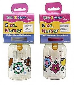 Kids 2 Grow BPA Free Plastic Bottle Nurser 5 oz. (3-Pack)