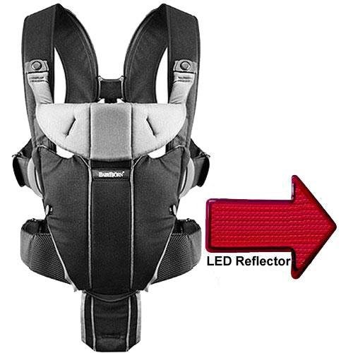 Buy Low Price Cozy Baby Bjorn 096065US Miracle Baby Carrier with LED Safety Reflector Light – Black Silver Cotton Mix 096065USKT1