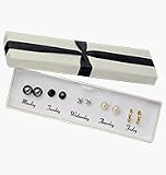 Avon Days of the Week Earrings in Cream Signature Box