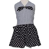 Greggy Girl Toddler Little Girls Clothing Black Halter Outfit 2T-6