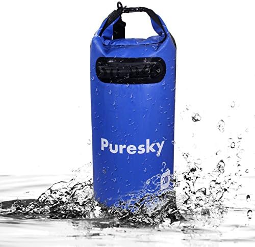 Dry bag sack. ICCKER kayaking Waterproof Dry Bag sack with Adjustable Strap and Handle for Boating, Kayaking, Fishing, Rafting, Swimming, Camping, Canoeing and Snowboarding.(Blue, 20L)