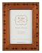 Italian Wooden Picture Frame, Walnut Inlay with Leaves