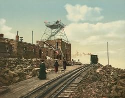 Summit of Pike's Peak, Colorado, 1901 - Exceptional 16" x 20" print of vintage color photochrome from the Library of Congress Collection
