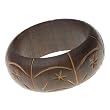 Starry Etch Wood Bangle Bracelet