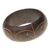 Starry Etch Wood Bangle Bracelet
