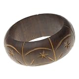 Starry Etch Wood Bangle Bracelet