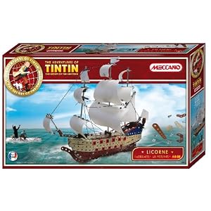 Meccano Tin Tin Unicorn Ship Model Toy