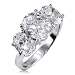 Sterling Silver Ring 925 Oval Cubic Zirconia CZ 3 Stone Engagement Ring - Ideal Gift For Anniversary, Engagement, Wedding, Birthday, Romantic For Her
