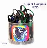 Clip & Compass Pens, 36 pc