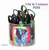 Clip & Compass Pens, 36 pc