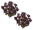TWO 23" Hydrangea Artificial Flower Bushes (Dark Red) for Home, Garden and Decoration