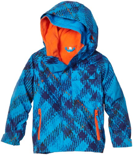 Columbia Boys 2-7 Jagged Peak Parka, Compass Blue Plaid, 6/7