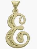 10 Karat Yellow Gold Fancy Initial E Pendant
