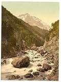 Klonthal, on the Klothal Road (Lontschtobel and Ruche Garnisch), Glarus, Switzerland wall sized print (photochrom) photochrome , 18x24