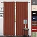 Utopia Bedding Curtain for Bedroom - Rod Pocket Blackout Curtains 84 Inch Length 2 Panels Set - Thermal Curtains & Drapes for Living Room, Bedroom, 52W x 84L Inches, Chocolate