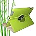 TrendyDigital Dual-View Multi Angle, 360 Degrees Rotating Leather Case with SLEEP AND WAKE Function for Apple New iPad (iPad 3), 3rd Generation 2012 Model(Green) (4 Colors Available)