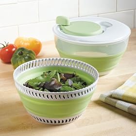 Buy Brylane Home Collapsible Salad Spinner (GREEN WHITE,0)