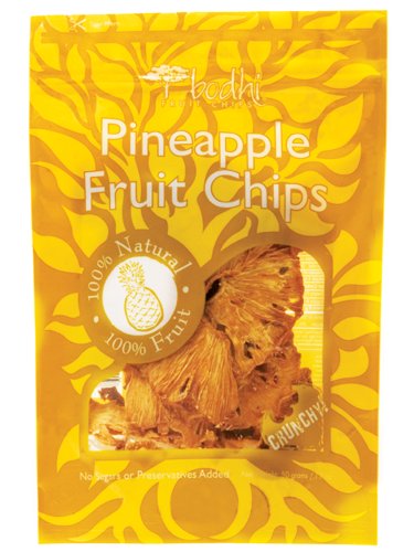 Bodhi Pineapple Fruit Chips, 100% Natural & 100% Fruit, 1.7 Ounce Bags (Pack of 6)