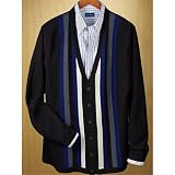 Paul Fredrick Stripe Merino Wool Cardigan