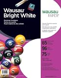 Wausau  Specialty Cardstock, 8.5 X 11 Inches, Bright White, 75 Count (9090)
