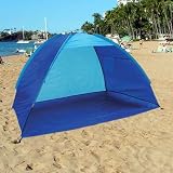 Blue Portable Beach Cabana Tent Sun Shelter