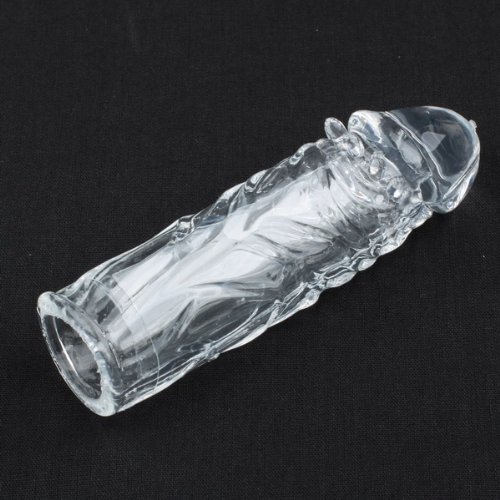 Crystal Clear Soft Jelly Condoms,penis Extend Sleeve, Realistic Glans Model, Sex Toys for Man