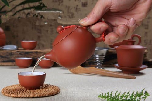 Chinese Zisha Tea Pot /Gaiwan Gongfu Tea Set (Set of 13/red)