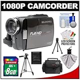Bell & Howell DV5HDZ ZoomTouch 1080p HD High Definition Digital Video Camcorder & Case with 8GB Card + Case + Tripod + Cleaning Accessory Kit