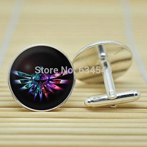 Pretty Lee Legend Of Zelda In Silver Cufflinks Glass Cabochon Cufflinks C3208