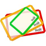 Silchef Professional Silicone Baking Mat Set of 3 - 2 x Standard Half Sheet, 1 x Toaster Oven - Non Stick Heat Resistant Liners for Cookie Sheets