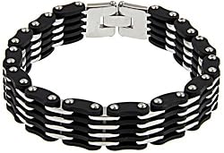 Stainless Steel Bracelet - Length: 8.5", Width: 13mm