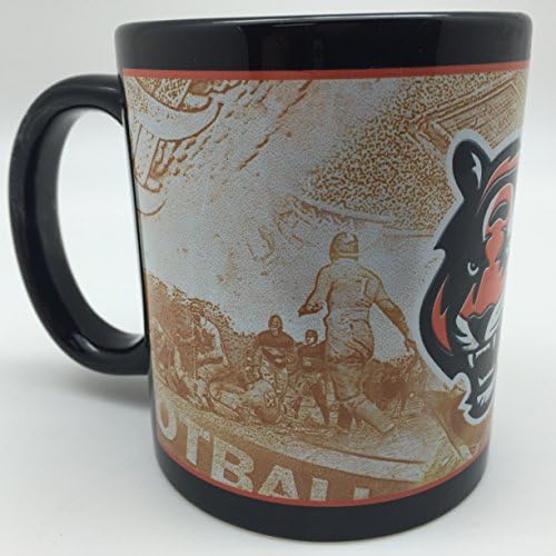 NFL Cincinnati Bengals Throwback 11oz Black Ceramic Coffee Mug - Rare &amp; Collectible