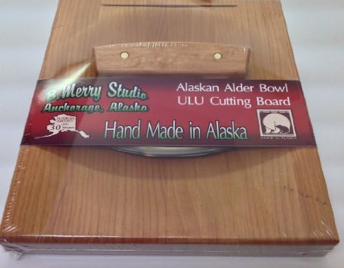 Made in Alaska Ulu Alder Chopping Bowl Set W/plain Handle Knife