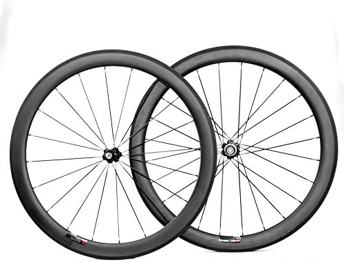 mostoor Carbon Fiber Road Bike Wheelsets 11 Speed 700C 50mm Tubular Bicycle Wheels for Shimano or Campagnolo - Lightweight 23mm Wide Full Carbon Rim