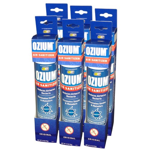 (6) OZIUM AIR SANITIZERS 3.5 OZ CLEANS AIR KILLS BACTERIA ORIGINAL SCENT