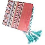 51SamerfjiL. SL160  SG PARIS SCARVE 100X100CM RED COMB RGE COMBINAISON READY TO WEAR SCARVE / BANDANA COTTON WINTER WOMEN HIPPY CHIC FASHION JEWELRY / HAIR ACCESSORIES FRINGE AND TASSEL