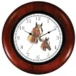 Tennessee Walkers Mare and Foal - JP - Horse Wooden Wall Clock by WatchBuddy Timepieces (Cherry Wood Frame)