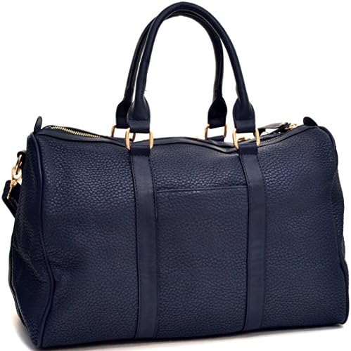 Wow! Faux Leather Flat Bottom Pyramid Studded Tote with Removable Shoulder Strap