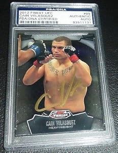 Cain Velasquez Signed UFC 2012 Topps Finest Card #89 COA Autograph MMA - PSA/DNA Certified - Autographed UFC Cards