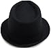 Eqoba Men / Women Classic Cotton Blend Solid Color Short Brim Trilby Fedora Hat