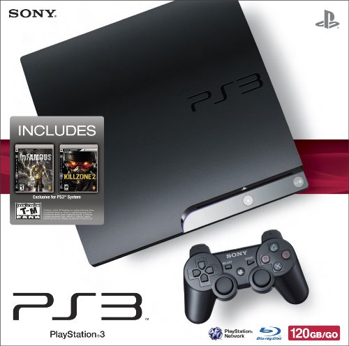 PS3 120 GB 2009 Black Friday Bundle w/ KillZone2 and Infamous - Black