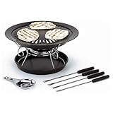 New Chefmaster Stovetop Grill Chrome Plated Mount Stand Non-Stick Surface C ....