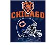 Chicago Bears Light Weight Fleece NFL Blanket (Grid Iron) (50x60")"